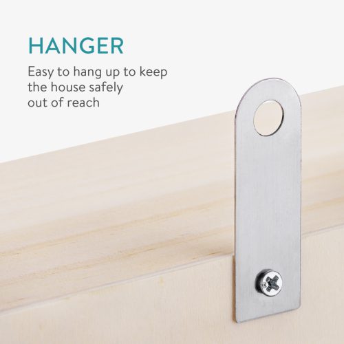 Hotel pentru albine Navaris, cu 4 camere de reproducere 40x26x10.5 cm, lemn, 56086.01