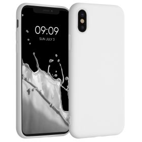   Калъф за Apple iPhone X / iPhone XS, Силиконов, Бял, 42492.02, kwmobile