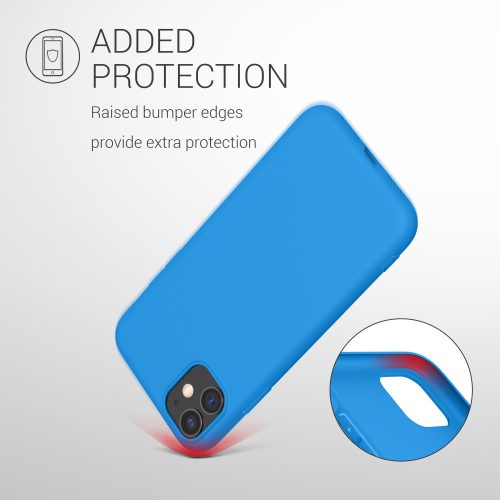 Калъф за Apple iPhone 11, Силиконов, Син, 49787.157, kwmobile