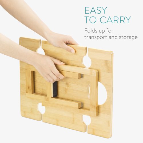 Преносима пикник маса Navaris, 43x32x23 см, 4 поставки за чаши, сгъваема, 56161.01