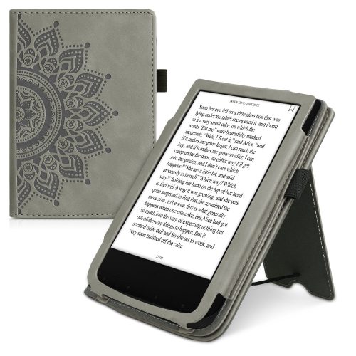 Капак за PocketBook Touch Lux 5 / Touch Lux 4 / Touch HD 3, Екологична кожа, Сив, kwmobile, 54817.06