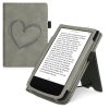 Капак за PocketBook Touch Lux 5 / Touch Lux 4 / Touch HD 3, Екологична кожа, Сив, kwmobile, 54817.04