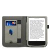 Капак за PocketBook Touch Lux 5 / Touch Lux 4 / Touch HD 3, Екологична кожа, Сив, kwmobile, 54817.04