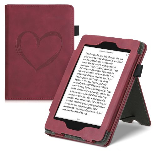 Калъф за Kindle Paperwhite 10, Екологична кожа, Червен, kwmobile, 50222.04