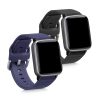 Комплект от 2 каишки за Willful Smartwatch/Fitnesstracker, Kwmobile, черен/син, силикон, 56230.01