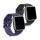 Комплект от 2 каишки за Willful Smartwatch/Fitnesstracker, Kwmobile, черен/син, силикон, 56230.01