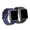 Комплект от 2 каишки за Willful Smartwatch/Fitnesstracker, Kwmobile, черен/син, силикон, 56230.01