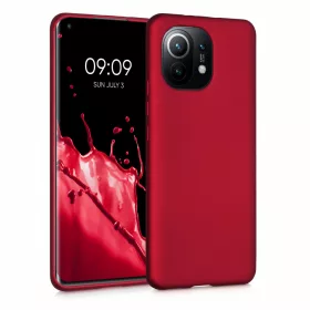   Кейс за Xiaomi Mi 11, Силиконов, Червен, 54189.36, kwmobile
