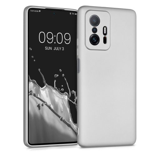 Калъф за Xiaomi 11T / 11T Pro, силиконов, сребрист, 56237.67, kwmobile