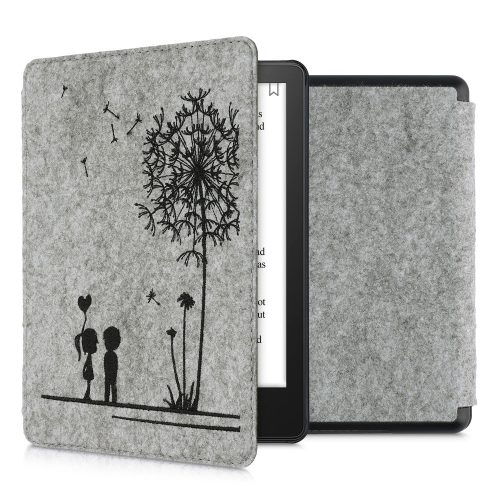 Калъф за Kindle Paperwhite 11, текстилен, сив, kwmobile, 56260.01