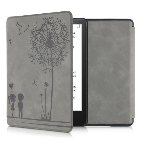 Калъф за Kindle Paperwhite 11, еко кожа, сив, kwmobile, 56257.01