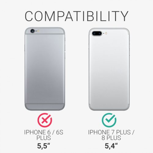 Калъф за Apple iPhone 8 Plus / iPhone 7 Plus, силиконов, лилав, 49102.190, kwmobile