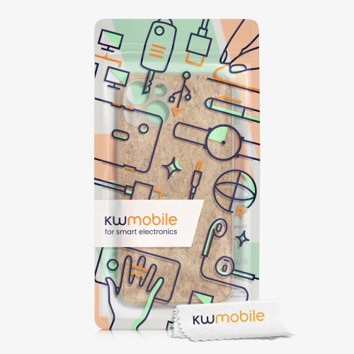 Калъф за Apple iPhone 13, Корк, Кафяв, 56312.24, kwmobile