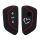 Калъф за автомобилен ключ за VW / Skoda / Seat - 3 бутона, kwmobile, силикон, черен, 52651.06