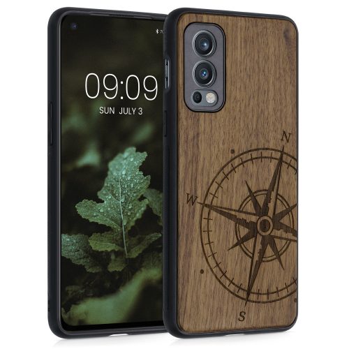 Калъф за OnePlus Nord 2 5G, дърво, кафяв, 56448.01, kwmobile