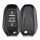 Калъф за автомобилен ключ за Peugeot / Citroen - 3 бутона - Keyless Go, kwmobile, пластмаса, черен / сив, 56474.01