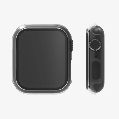 Комплект от 2 калъфа за Apple Watch 7 (41mm), kwmobile, защитно стъкло, черен / прозрачен, 56540.01