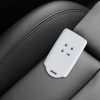 Калъф за автомобилен ключ за Renault / Dacia - 4 бутона - Keyless Go, kwmobile, силикон, бял / черен, 49769.26