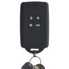 Калъф за автомобилен ключ за Renault / Dacia - 4 бутона - Keyless Go, kwmobile, силикон, черен / бял, 49769.25