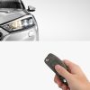 Капак за автомобилен ключ за Ford - 3 бутона, kwmobile, набук кожа, сив, 56548.01