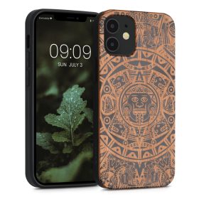   Калъф за Apple iPhone 12 Mini, дърво, кафяв, 52733.07, kwmobile