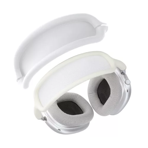 Каишка за слушалки Apple Airpods Max, Kwmobile, Бяла, Силикон, 56698.02