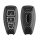 Капак за автомобилен ключ за Ford - 3 бутона - Keyless Go, kwmobile, пластмаса, черен / сив, 56731.01