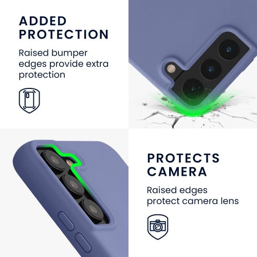 Калъф за Samsung Galaxy S22, Силиконов, Син, 56756.168, kwmobile