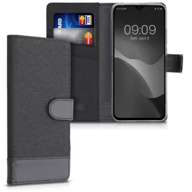   Калъф за Xiaomi Redmi 9C, Текстилен, Черен, 54457.73, kwmobile