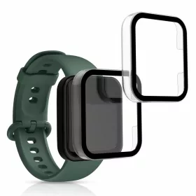   Комплект от 2 калъфа за Xiaomi Redmi Watch 2, kwmobile, защитно стъкло, черен / прозрачен, 56913.01