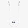 Каишка за слушалки Apple AirPods 3/AirPods 2/AirPods Pro, Kwmobile, Бяла, Силикон, 56992.02