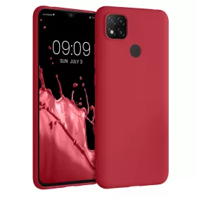   Капак за Xiaomi Redmi 9C, Силиконов, Червен, 52850.229, kwmobile