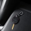 Калъф за автомобилен ключ за Mini - 3 бутона, kwmobile, екологична кожа, черен, 57027.01