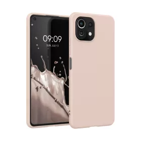   Капак за Xiaomi Mi 11 Lite 5G, Силиконов, Крем, 54726.225, kwmobile