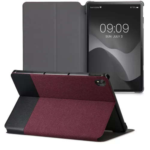 Капак за таблет Lenovo Tab P11, Kwmobile, червен/черен, текстил, 55710.20