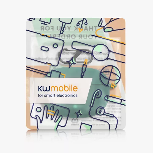 Капак за слушалки Beats Studio Buds, Kwmobile, зелен, силикон, 55796.80