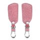 Капак за автомобилен ключ за VW / Skoda / Seat - 3 бутона, kwmobile, Екологична кожа, Розов, 53256.05