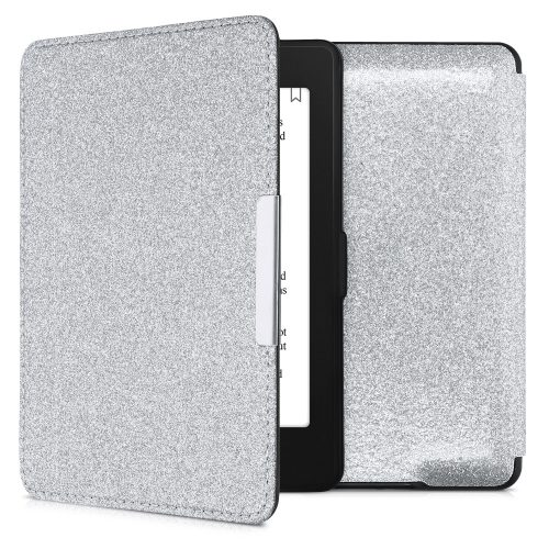 Калъф за Kindle Paperwhite 7, Екологична кожа, Сребрист, kwmobile, 45569.40