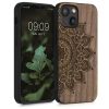 Калъф за Apple iPhone 13 Mini, дърво, кафяв, 55936.04, kwmobile
