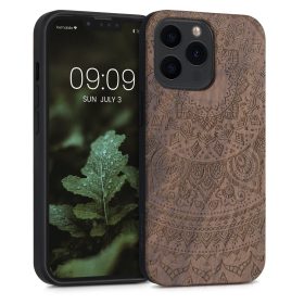   Калъф за Apple iPhone 13 Pro, дърво, кафяв, 55967.07, kwmobile