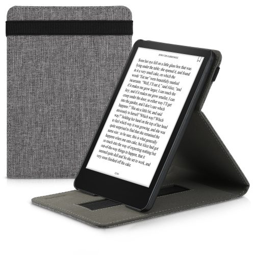 Капак за Amazon Kindle Paperwhite 11, Kwmobile, сив, текстилен, 57161.22