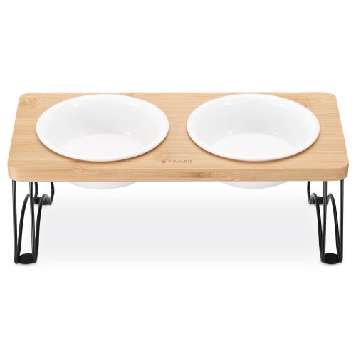 Комплект от 2 купички за кучета и рибки с наклонена опора Navaris, 300 мл, 57206.2