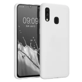   Калъф Kwmobile за Samsung Galaxy A40, Силиконов, Бял, 48547.48
