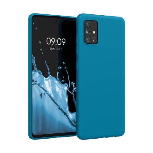 Калъф Kwmobile за Samsung Galaxy A51, Силиконов, Син, 51196.224
