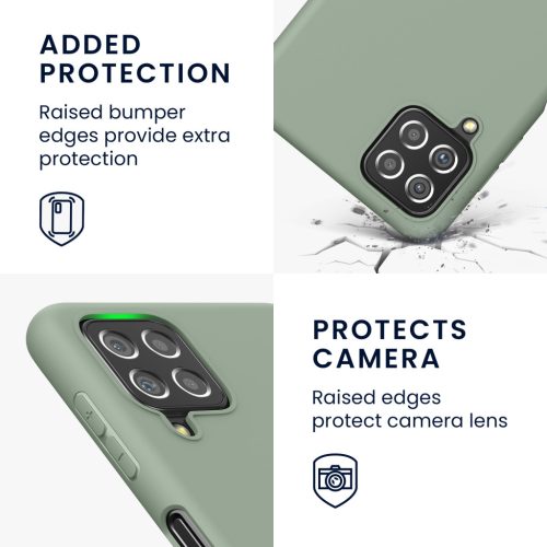 Калъф Kwmobile за Samsung Galaxy A22, Силиконов, Зелен, 55493.172