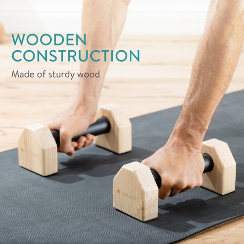 Комплект 2 броя фитнес успоредки Navaris, 25x10x9,5 см, противохлъзгаща основа, товароносимост 200 кг, 57259.2