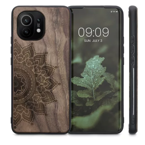 Калъф Kwmobile за Xiaomi Mi 11, дърво, кафяв, 54662.07