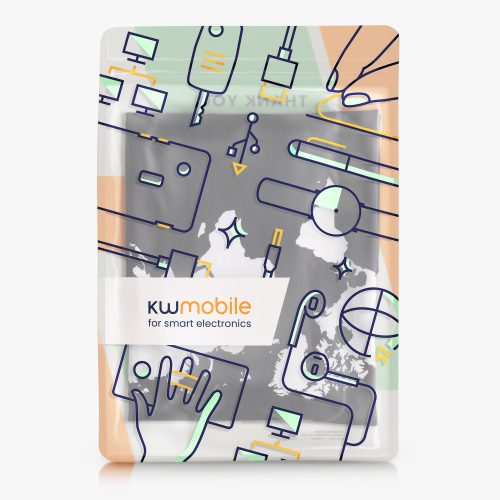 Покривало за количка размер L, Kwmobile, черно/бяло, ликра, 45230.3.04