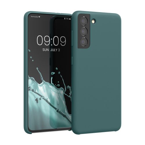 Калъф Kwmobile за Samsung Galaxy S21, Силиконов, Зелен, 54056.171