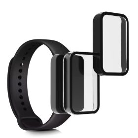   Комплект от 2 броя защитни фолиа за Xiaomi Redmi Smart Band Pro, Kwmobile, черно/прозрачно, защитно стъкло, 57424.01